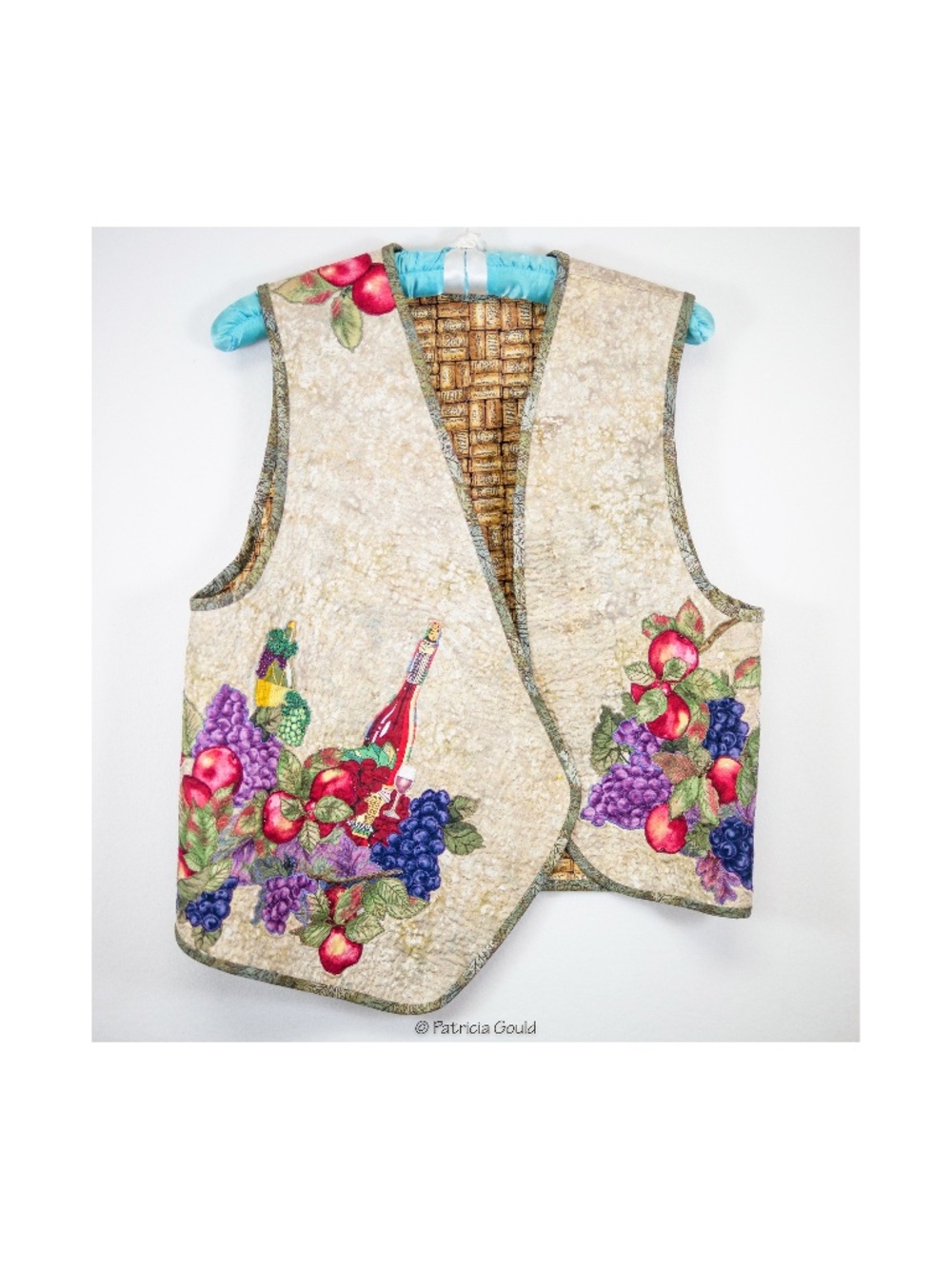 New - Fruit of the Vine - handmade vest - one of a kind - Size M